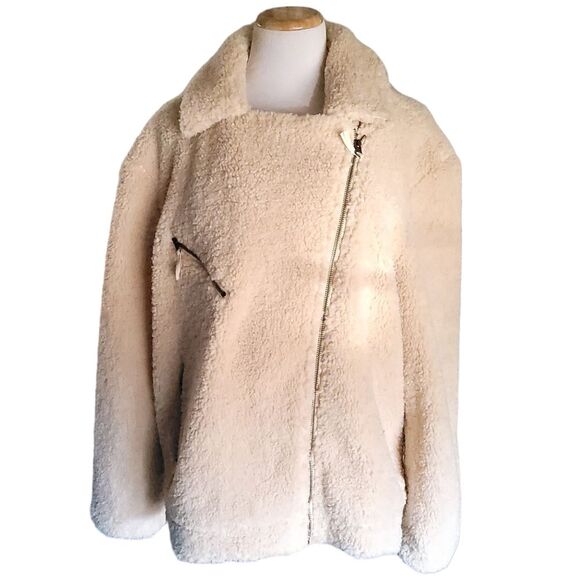 American Eagle Sherpa Moto Jacket Womens XL - Picture 3 of 14